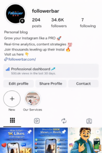 Followerbar dashboard